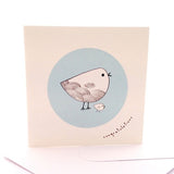 Congratulations Chick Blue Greeting Card