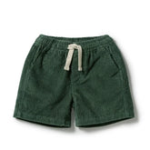 Moss Green Organic Cord Short
