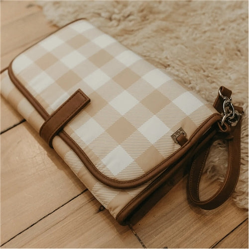 OiOi Change Mat Clutch - Beige Gingham