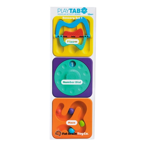PLAY TAB - Sensory set 1 (Flipper, Number Dial, Maze Tile)