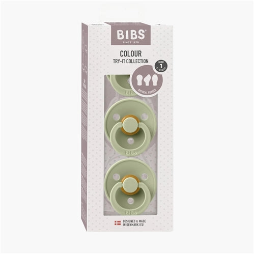 BIBS Dummies Try-it Colour 3pk - Sage