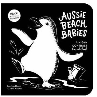 Aussie Beach Babies A High-Contrast Board Book (Black And White For Babies -