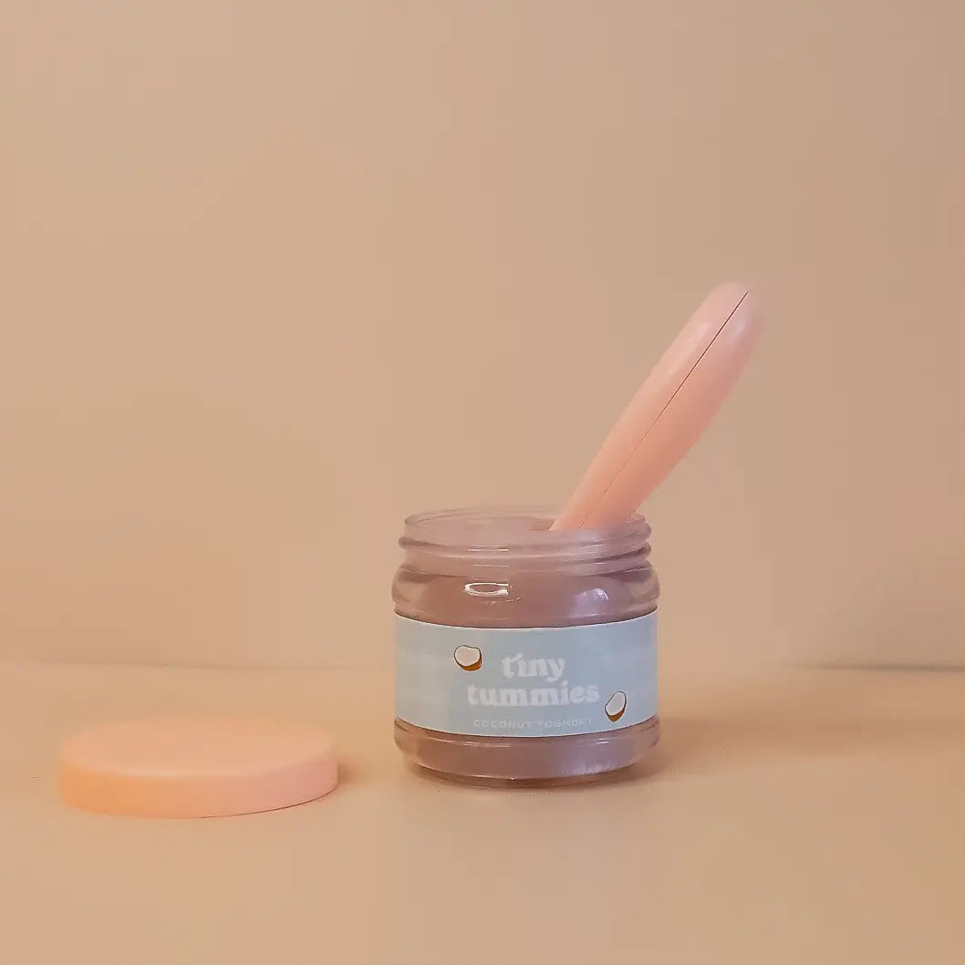 Tiny Tummies Coconut Yoghurt food jar and spoon set