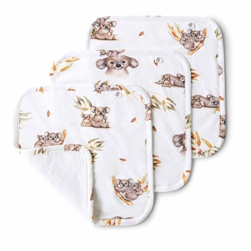 Koala Organic Wash Cloth - 3pk