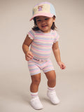 Blush Colour Block Cord Cap