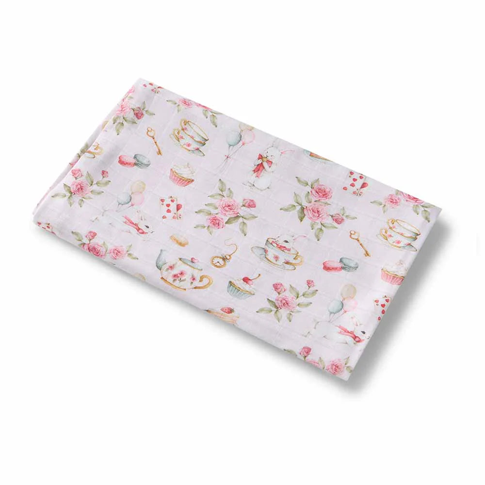 Alice's Tea Party Organic Muslin Wrap