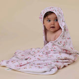 Alice's Tea Party Organic Hooded Baby Towel