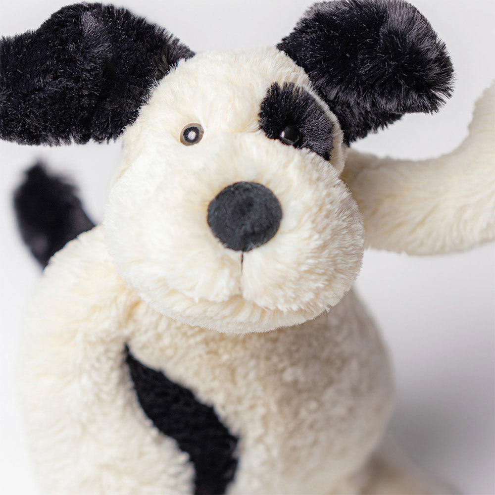 Jellycat Bashful BLACK AND CREAM PUPPY medium
