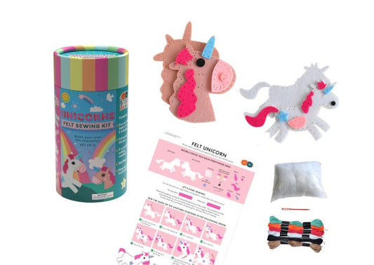 Felt Sewing Kit Tube - Unicorns