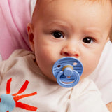 BIBS Dummies - Studio Collection - Natural Rubber - Pin Sky Blue Mix