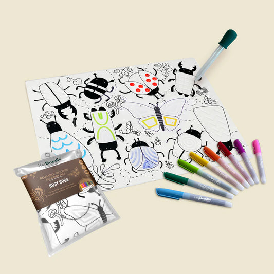Hey Doodle Sensory Mat - Busy Bugs