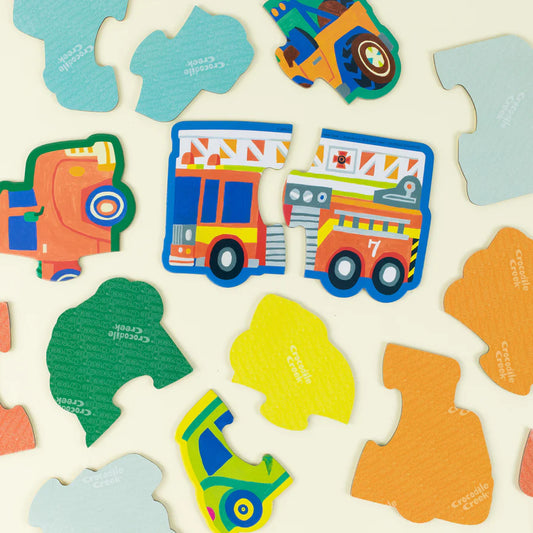 Crocodile Creek Let's Begin Puzzle 2 pc -Vehicles