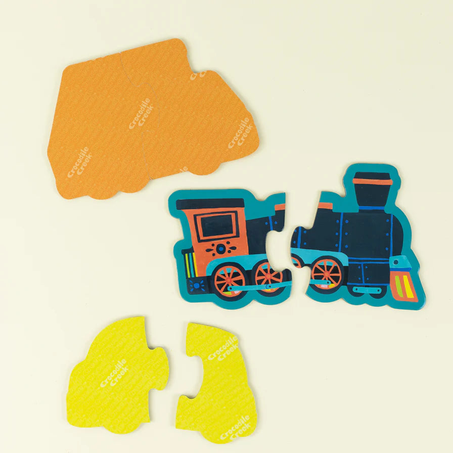 Crocodile Creek Let's Begin Puzzle 2 pc -Vehicles