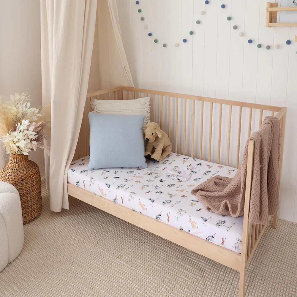 Dog Park Organic Fitted Cot Sheet