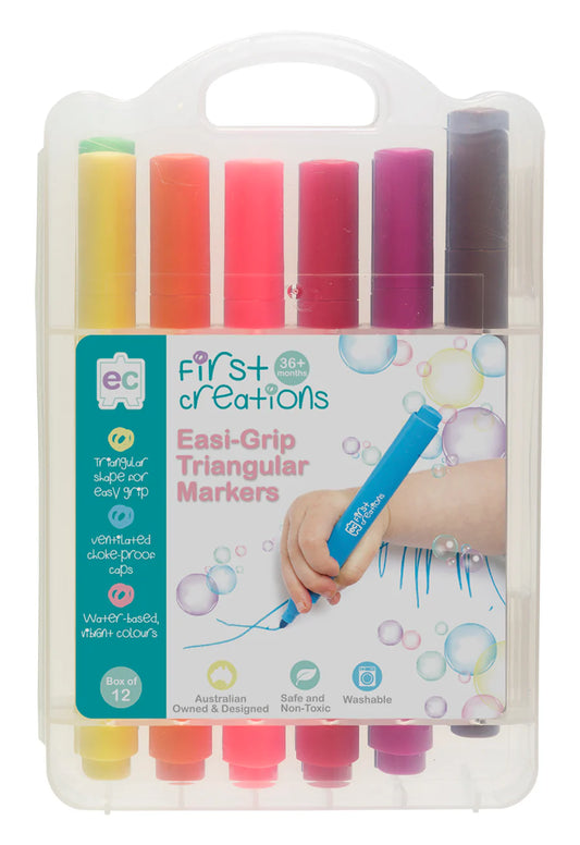 Easi-Grip Triangular Markers Packet of 12