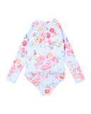 BIANCA Blue Long Sleeve Sunsuit