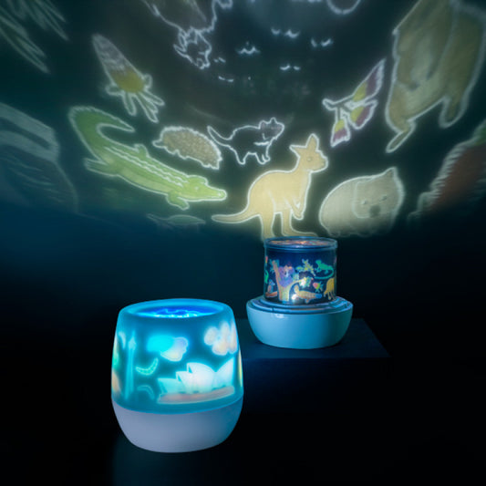 Rotating LED Projector Night Light - Australiana