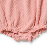 Pink Petal Check Organic Terry Tie Playsuit