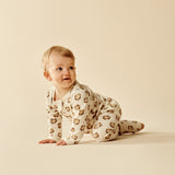 Hot Cross Buns Organic Zipsuit with Feet