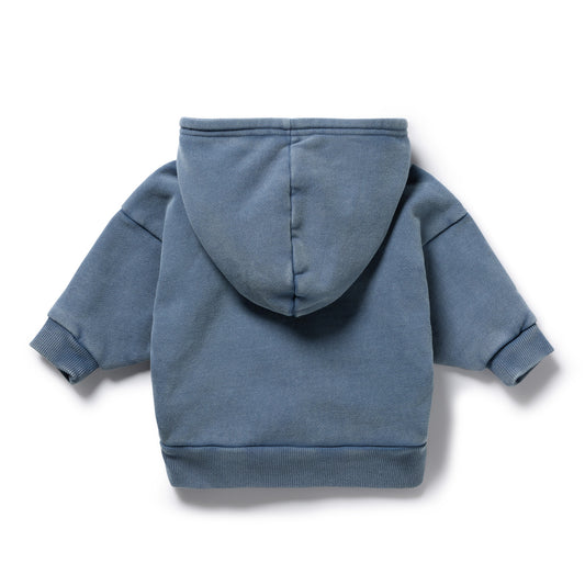 Twilight Blue Organic Terry Hooded Sweat