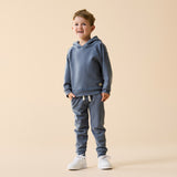Twilight Blue Organic Terry Hooded Sweat