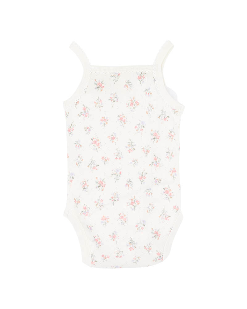 ANYA Ditsy Print Organic Singlet Bodysuit