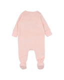 Fern Velour Embroidered Zip Onesie