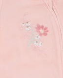 Fern Velour Embroidered Zip Onesie