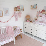 Alice's Tea Party Organic Fitted Cot Sheet