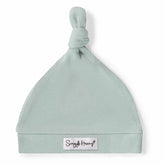 Sage Ribbed Organic Knotted Beanie