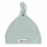 Sage Ribbed Organic Knotted Beanie
