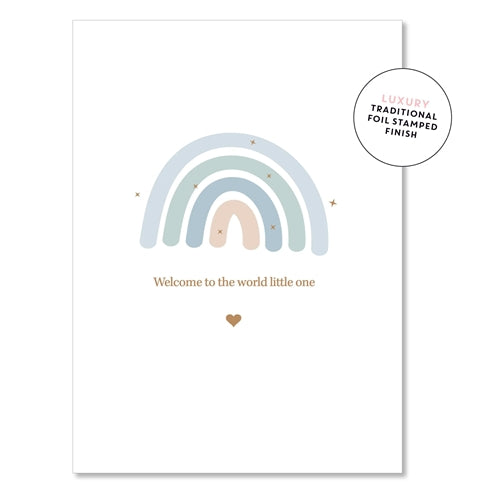Rainbow Baby Card - Blue
