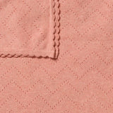 Petal Pink Organic Knitted Pointelle Blanket