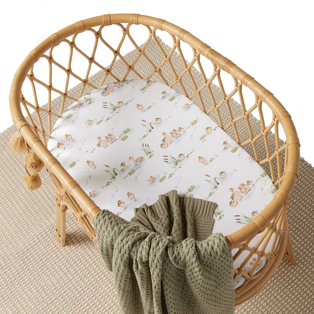 Duck Pond Bassinet Sheet / Change Pad Cover