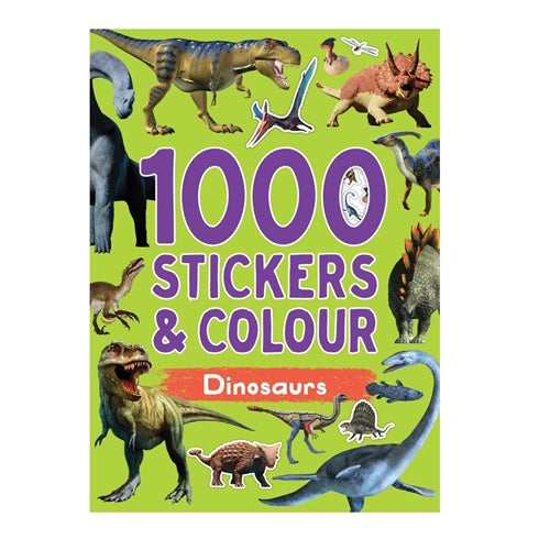 Dinosaurs 1000 stickers & colour