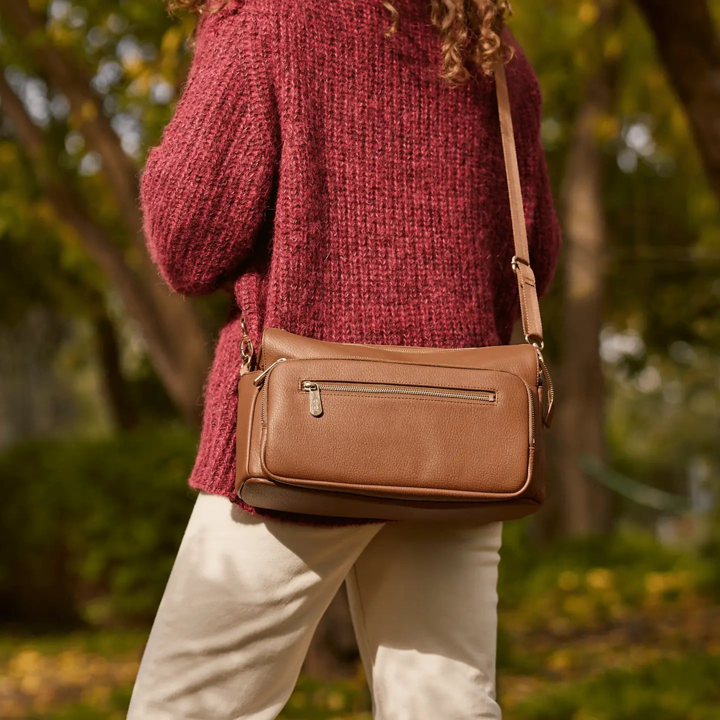 Multitasker Pram Caddy - Chestnut Brown Vegan