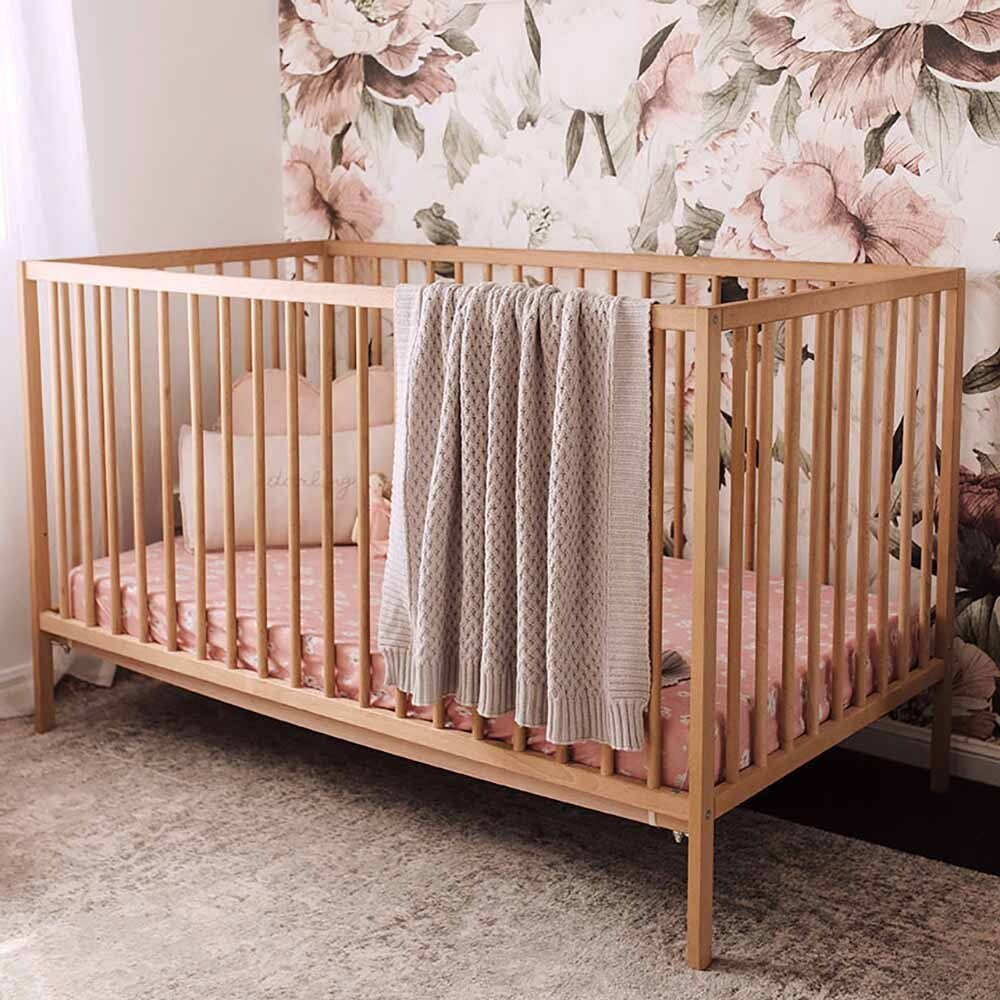 Warm Diamond Knit Organic Baby Blanket