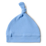 Bluebell Ribbed Organic Knotted Beanie