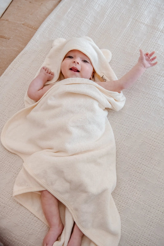 Kiin Bamboo Hooded Towel - Peony