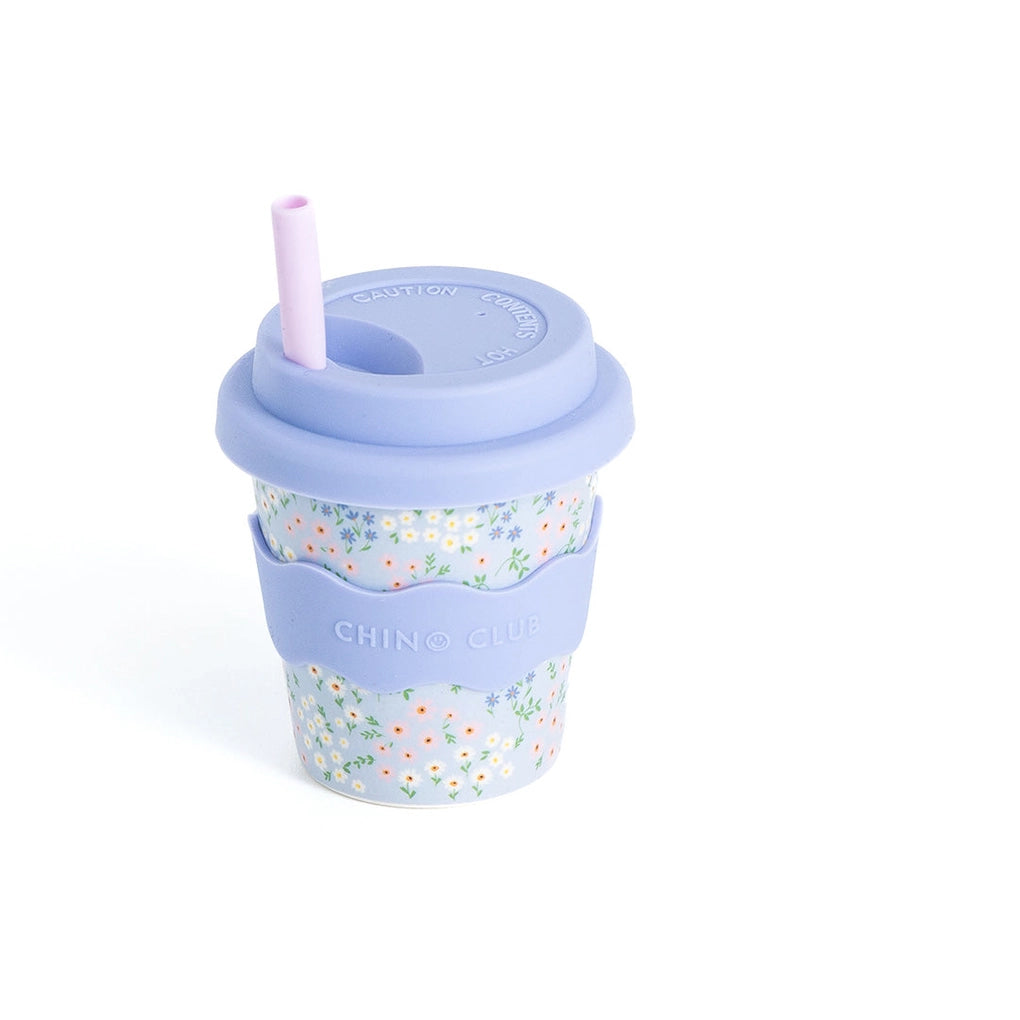 Blue Floral Babychino Cup 4oz