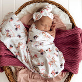 Carousel Organic Jersey Wrap & Top Knot Set