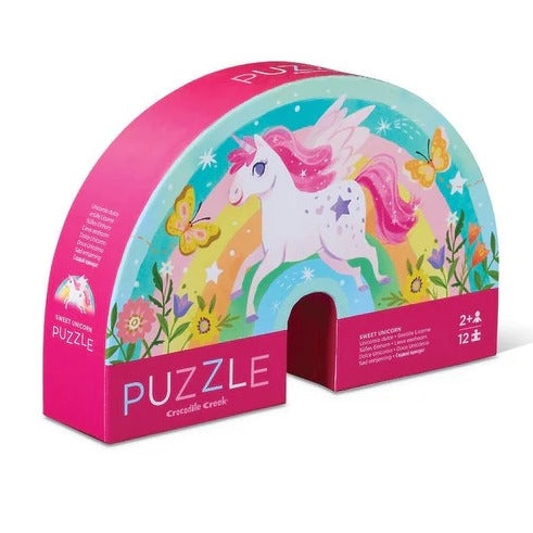 Crocodile Creek Mini Puzzle 12 pc - Sweet Unicorn