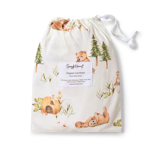 Bears Organic Fitted Cot Sheet