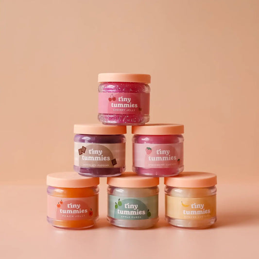 Tiny Tummies Strawberry Custard food jar and spoon set