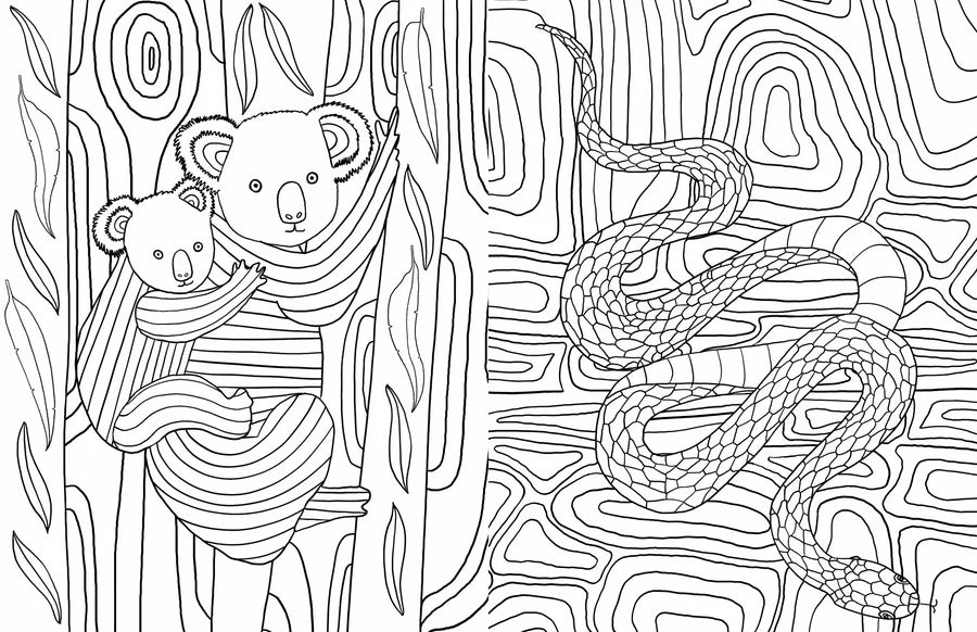 Australian Animals Gem Sticker Colouring Book