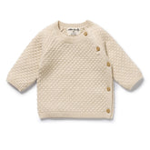 Cream Organic Knitted Bubble Kimono Cardigan