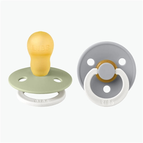 BIBS Dummies - GLOW - Natural Rubber - Sage/Cloud