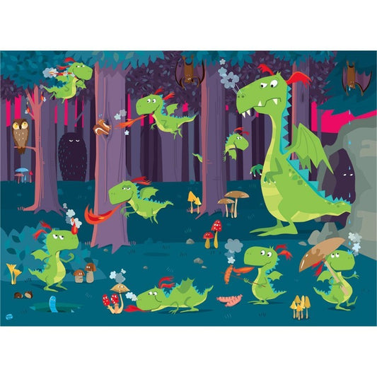 Sassi Book and Giant Puzzle - DRAGON IN THE FOREST