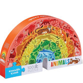 Crocodile Creek Rainbow Puzzle 100 pc - Animals