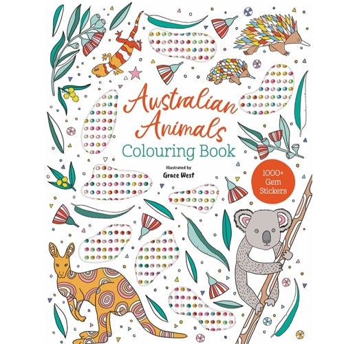 Australian Animals Gem Sticker Colouring Book